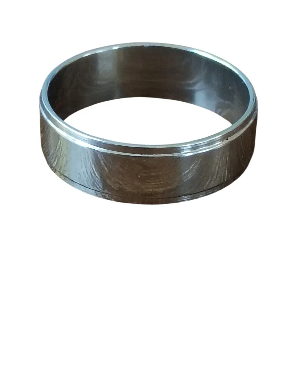 Ring Size 11.5 Classic Silver Men's Band Ring - Polished Stainless Steel Look